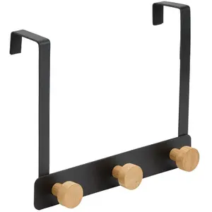 Comparateur de prix : AC-DÉCO 5five Simply Smart - Patère 3 têtes métal et bambou noir - 5five
