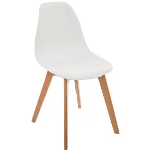 Comparateur de prix : Atmosphera Chaise Enfant Pieds Bois Atmosphera Blanc - Blanc