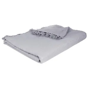 Atmosphera Créateur d'intérieur - Jeté de Lit Déco Algodon 230x250cm Gris Clair pas cher