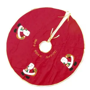 Tapis de sapin en feutrine rouge D90cm - Feeric lights & christmas pas cher