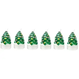 FEERIC LIGHTS & CHRISTMAS Lot de 5 Bougies décorées Noël H 5.6 cm pas cher