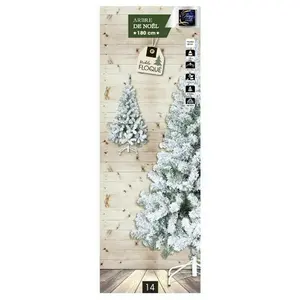 Sapin de Noël "Floqué" 180cm vert floqué blanc Feeric lights & christmas
