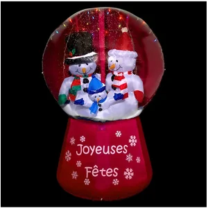Feeric Christmas Automate de Noël Gonflable Boule lumineuse et musicale H 180 cm