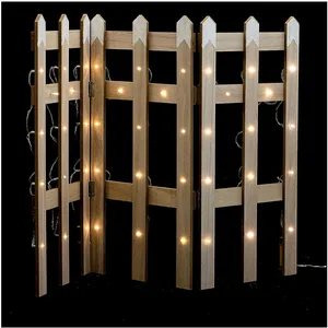 Barrière lumineuse en Bois 42 led Blanc froid l 90 cm - Feeric ChristmasVendu parcarrefour