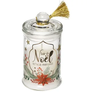 Comparateur de prix : Bougie Parfumée dans Pot en Verre avec pompon 85G - Feeric Christmas
