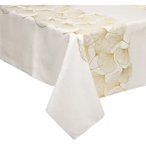 Comparateur de prix : Atmosphera Fééric Lights and Christmas - Nappe Imprimée Ginko Héritage 140x360cm Blanc