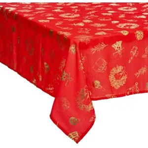 Comparateur de prix : Nappe Rouge Imprimé Or 140 x 360 Rouge et doré - FEERIC CHRISTMAS TU
