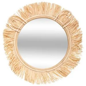 Atmosphera for Kids - Miroir Rond Enfant Sweet Safari 38cm Naturel pas cher