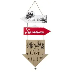 Feeric Lights & Christmas Pancarte Murale 3 Flèches "étoile" 51cm Multicolore pas cher