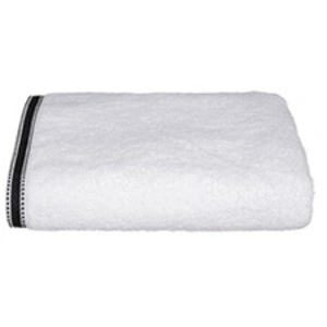 5FIVE - Drap de bain Joia avec liseré 150x100 cm - Blanc et Noir - Joia