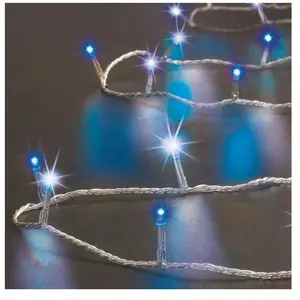 ATMOSPHERA Guirlande Lumineuse Extérieur 50 mètres 500 LED Blanc & Bleu 8 jeux de lumièreVendu parcarrefour