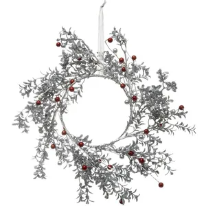 Comparateur de prix : Pp No Name Fééric Lights and Christmas - Couronne de Noël Déco Étoile 40cm Argent