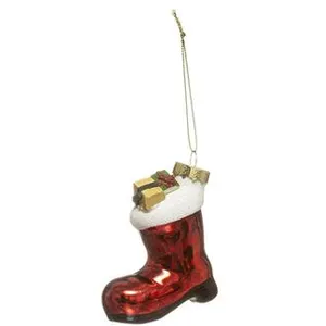 Feeric Lights & Christmas Sujet de Noël Botte "Soir" 7cm Rouge pas cher