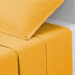 Atmosphera Créateur d'intérieur - Drap Plat Intérieur 180x290cm Ocre pas cher