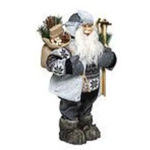 Comparateur de prix : Fééric Lights And Christmas - Père Noël traditionnel Skieur h 30 cm - Feeric Christmas