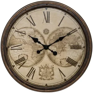 Comparateur de prix : Atmosphera Créateur d'intérieur - Horloge Murale Vintage Tomy 51cm Noir & Naturel