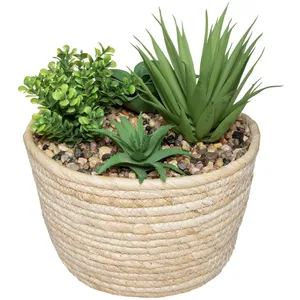 Comparateur de prix : Composition florale artificielle H19cm Atmosphera Créateur D'intérieur