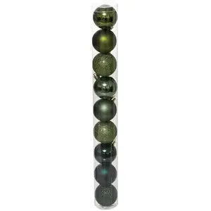 Comparateur de prix : FEERIC LIGHTS & CHRISTMAS 9 Boules de Noël vert bleu 6 cm - Bleu