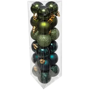 Comparateur de prix : Atmosphera Déco de sapin Lot de 18 Boules de Noël  D 3 cm - Vert Olive et Kaki