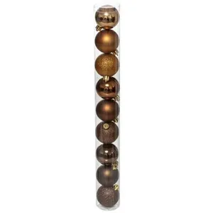 Comparateur de prix : Feeric Lights & Christmas Lot de 9 Boules de Noël "Colorama" 6cm Bronze