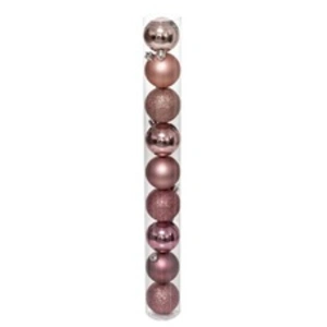 Comparateur de prix : Feeric Lights & Christmas Lot de 9 Boules de Noël "Colorama" 6cm Rose