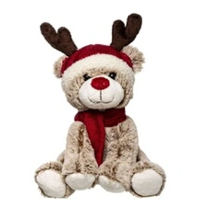 Anders Peluche renne brun avec bonnet H35cm - Atmosphera createur d'interieur