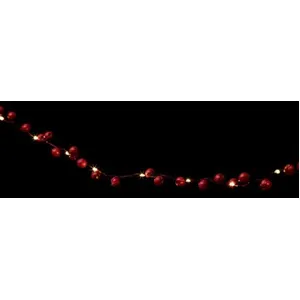 Comparateur de prix : ATMOSPHERA Guirlande Lumineuse "Boules Bois" 220cm Rouge