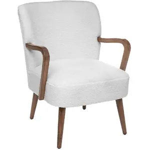 Comparateur de prix : Atmosphera Créateur D'intérieur - Fauteuil Chiara bouclette blanc