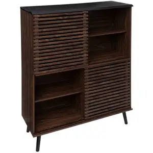 Bibliothèque "Asmar" - noir - Marron - Atmosphera createur d'interieurVendu parcarrefour