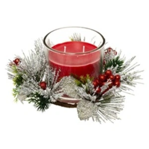 Centre de table Bougie parfumée avec déco de Noël 210 G pas cher