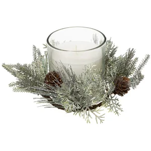 Feeric Lights & Christmas Bougie Parfumée "Feuilles" 210g Grenade Noire pas cher