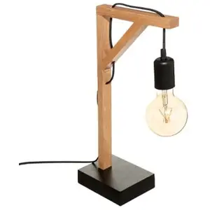 Comparateur de prix : Lampe bois angle droit H46 Wild Atmosphera - Naturel