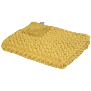 Comparateur de prix : ATMOSPHERA Créateur d'intérieur - Plaid Imitation Fourrure Bouclée 180x230cm Ocre