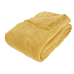 Comparateur de prix : Plaid - ATMOSPHERA - Polaire - Jaune Ocre - 180x230 cm - 100% Polyester