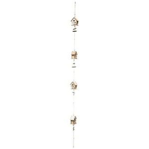 Comparateur de prix : FEERIC LIGHTS & CHRISTMAS Guirlande de Noël Petites maisons en Bois décoré avec cerf L 150 cm