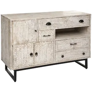 Comparateur de prix : Atmosphera Créateur D'intérieur - Buffet 3 portes Ajay manguier 115x80cm