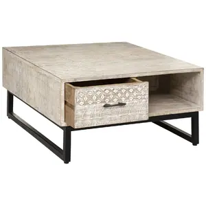 Comparateur de prix : Table basse Ajay manguier 90x90cm - Atmosphera créateur d'intérieur