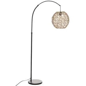 Comparateur de prix : Lampadaire arc Raahe métal noir H180cm - Atmosphera créateur d'intérieur