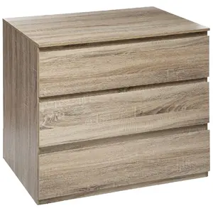 Five - Meuble Commode 3 Tiroirs Coloris Bois Naturel H 73 cm pas cher