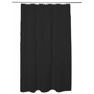 Comparateur de prix : 5FIVE Rideau de Douche Nid d'Abeille Noir Charbon 180 x 200 cm anneaux inclus