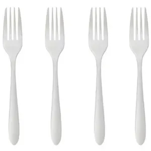 Comparateur de prix : Paris Prix Secret de Gourmet - Lot de 4 Fourchettes Inox Nevis 19cm Argent