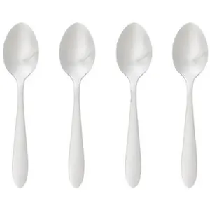 Comparateur de prix : Secret De Gourmet - Lot de 4 Cuillères à Café Inox Nevis 14cm Argent