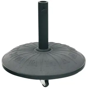 Comparateur de prix : HESPERIDE Pied de parasol motif cadran solaire 25 kg Gris - Hespéride