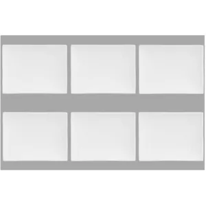 Secret De Gourmet Set de 6 assiettes à dessert rectangulaire - 22 x 17 cm - PorcelaineVendu parcarrefour