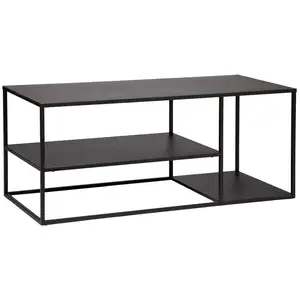 Meuble TV - ATMOSPHERA - Gota - Métal Noir - 120x50x50 cm - 1 Étagère pas cher