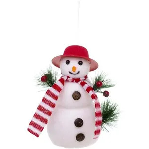 ATMOSPHERA Sujet de Noël "Bonhomme de Neige" 17cm Blanc pas cher