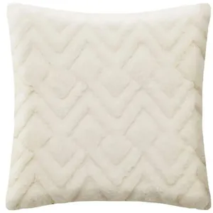ATMOSPHERA Créateur d'intérieur - Coussin Imitation Fourrure "Mara" 45x45cm Blanc pas cher