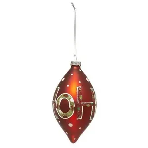 Comparateur de prix : ATMOSPHERA Boule de Noël Goutte Déco "Soir" 10cm Rouge