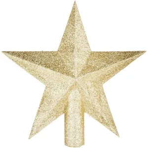 Déco Sapin de Noël Cimier étoile Doré Pailleté