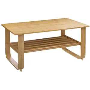 Five - Hoca Table Basse Bambou Miroytengo Couleur Chêne Clair 100x57 Cm pas cher